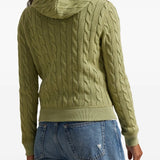 Green hoodie, back view
