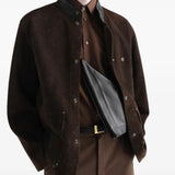 Brown bag worn by a person, showing the bag fit