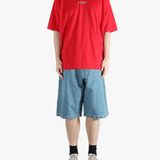 Red t-shirt, full body view