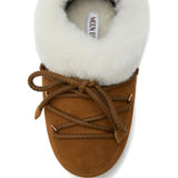 Brown mules, top view