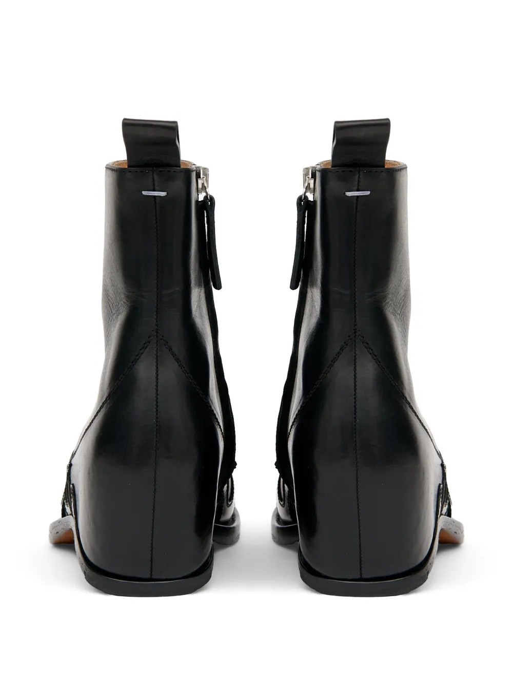 Black boot, back view