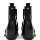 Black boot, back view
