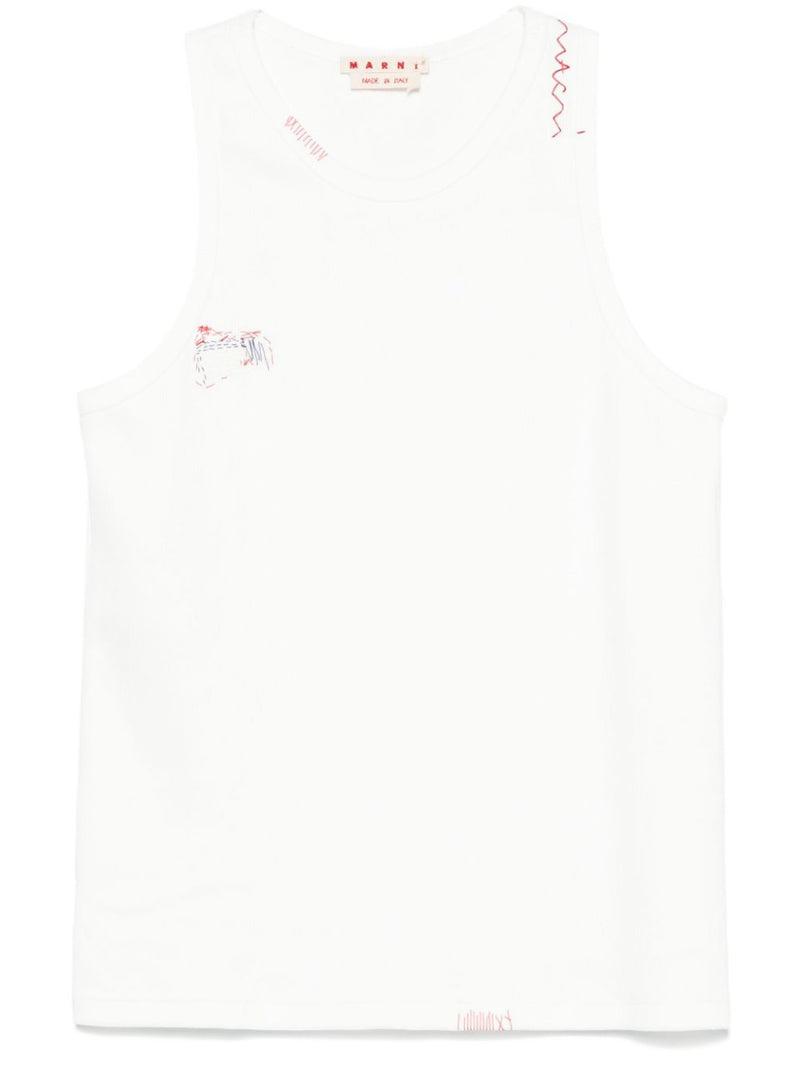 MARNI - Men Ribbed Cotton Tank Top