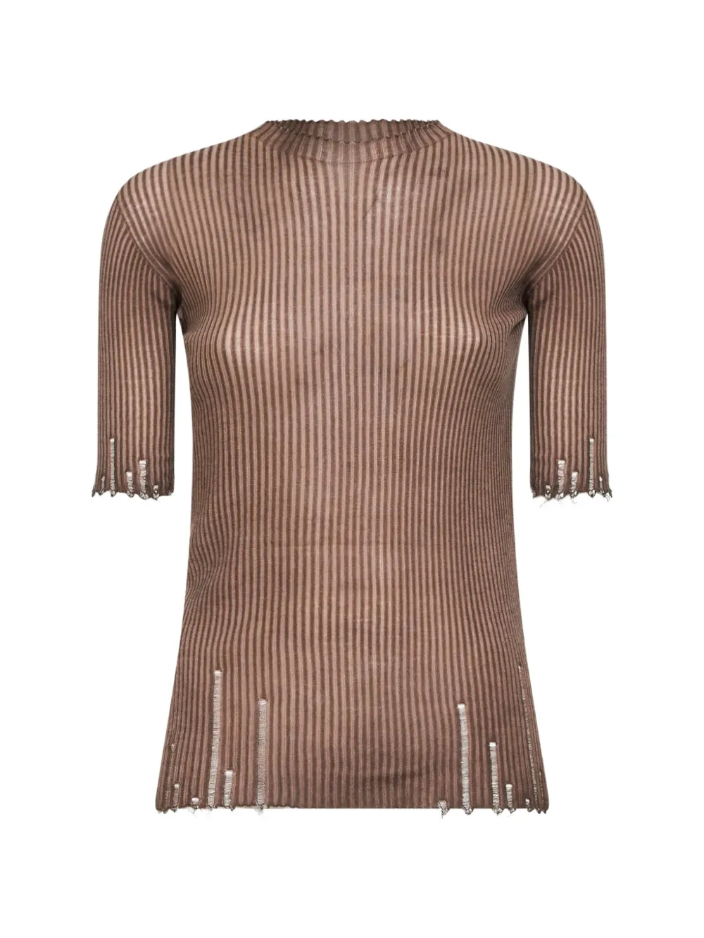 Brown top, front view