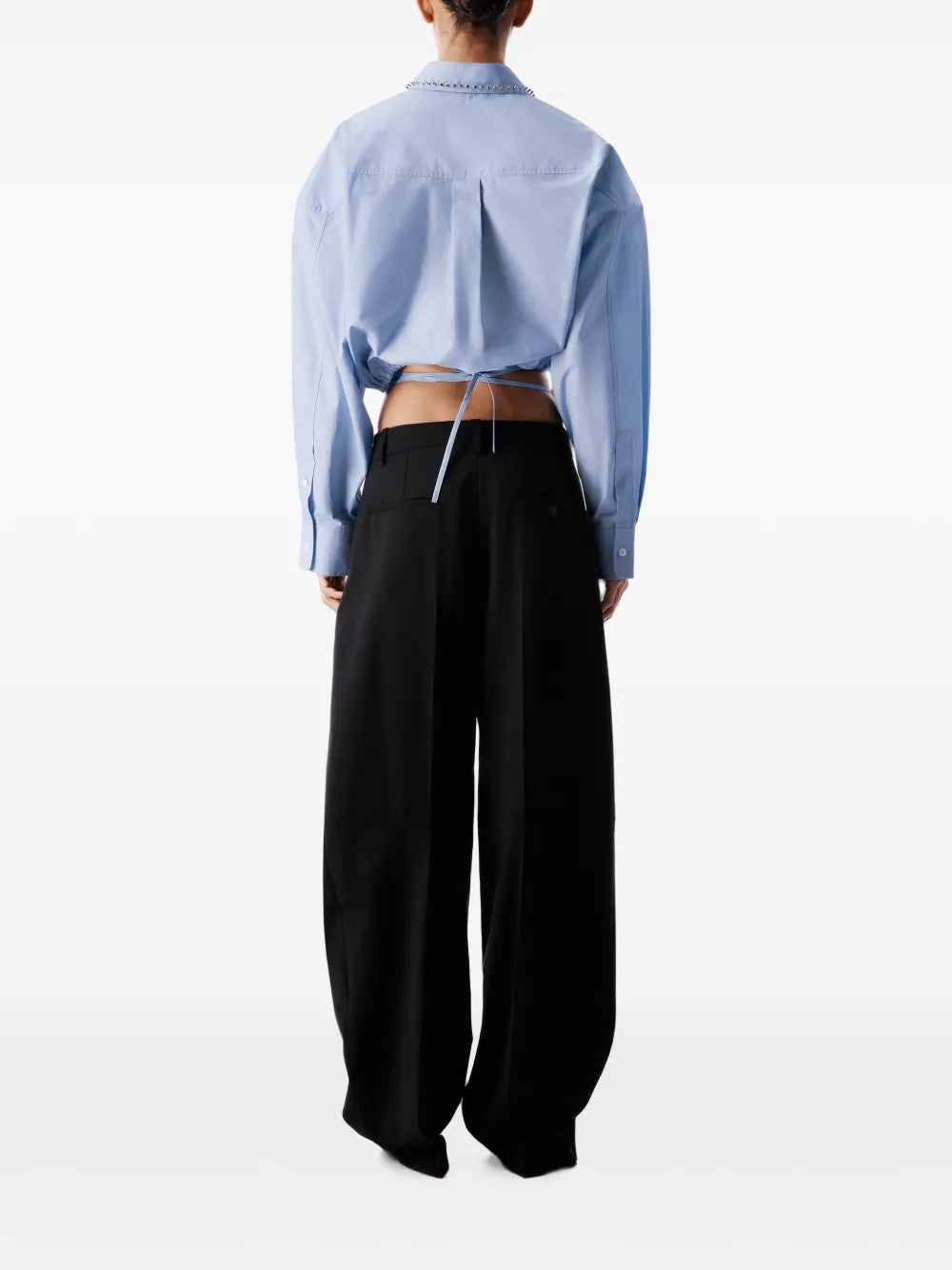 Black pants, full body view