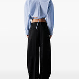 Black pants, full body view
