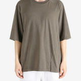 Grey t-shirt, full body view