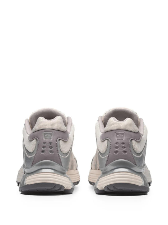 Tan shoes, back view