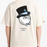 Tan t-shirt, full body view