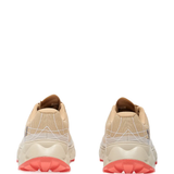 Tan shoes, back view