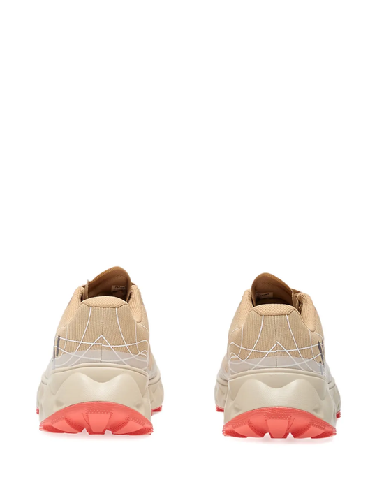 Tan shoes, back view