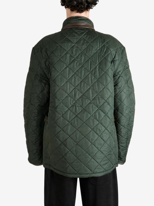 Green jacket, full body view