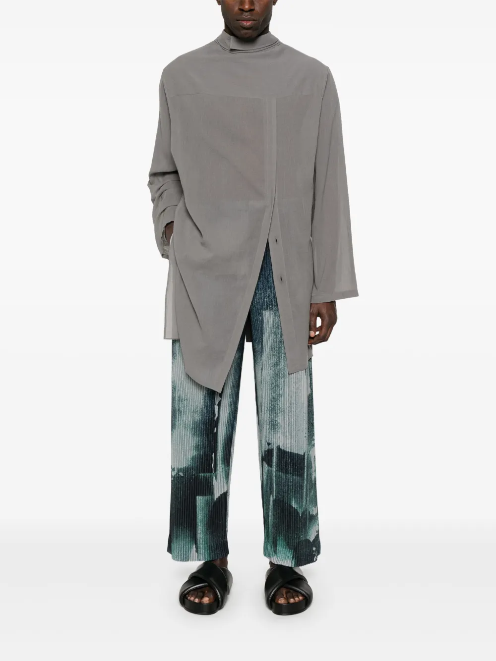 HOMME PLISSE ISSEY MIYAKE - Men Wind Walk Abstract Art Pant