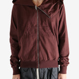 Red Hoodie worn by a person, showing the hoodie‘s fit