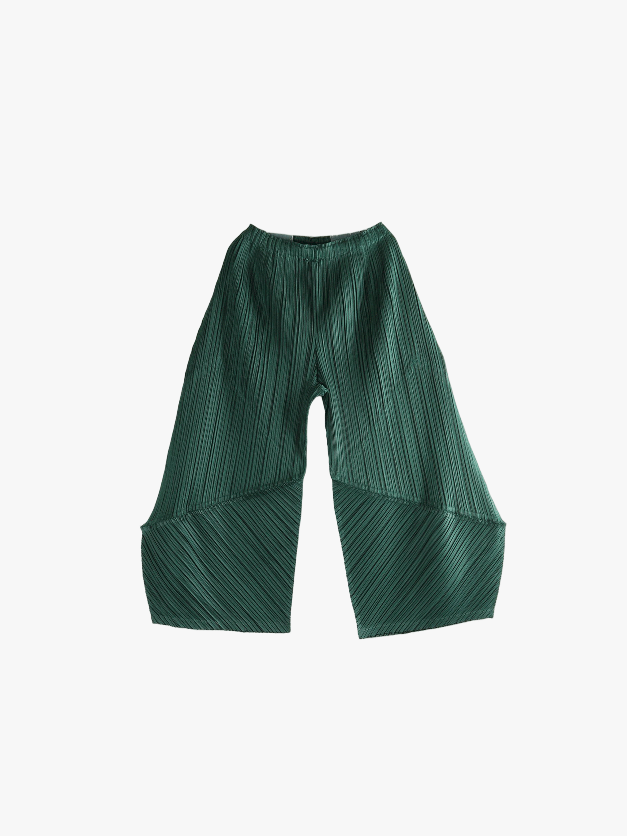 Green pants, front view