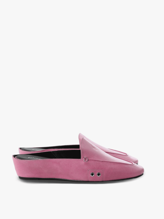 Pink shoes, side view