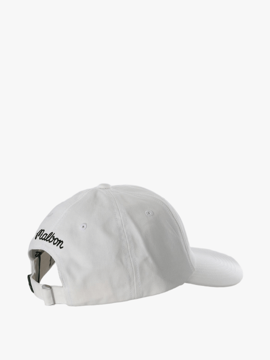 White hat, back view