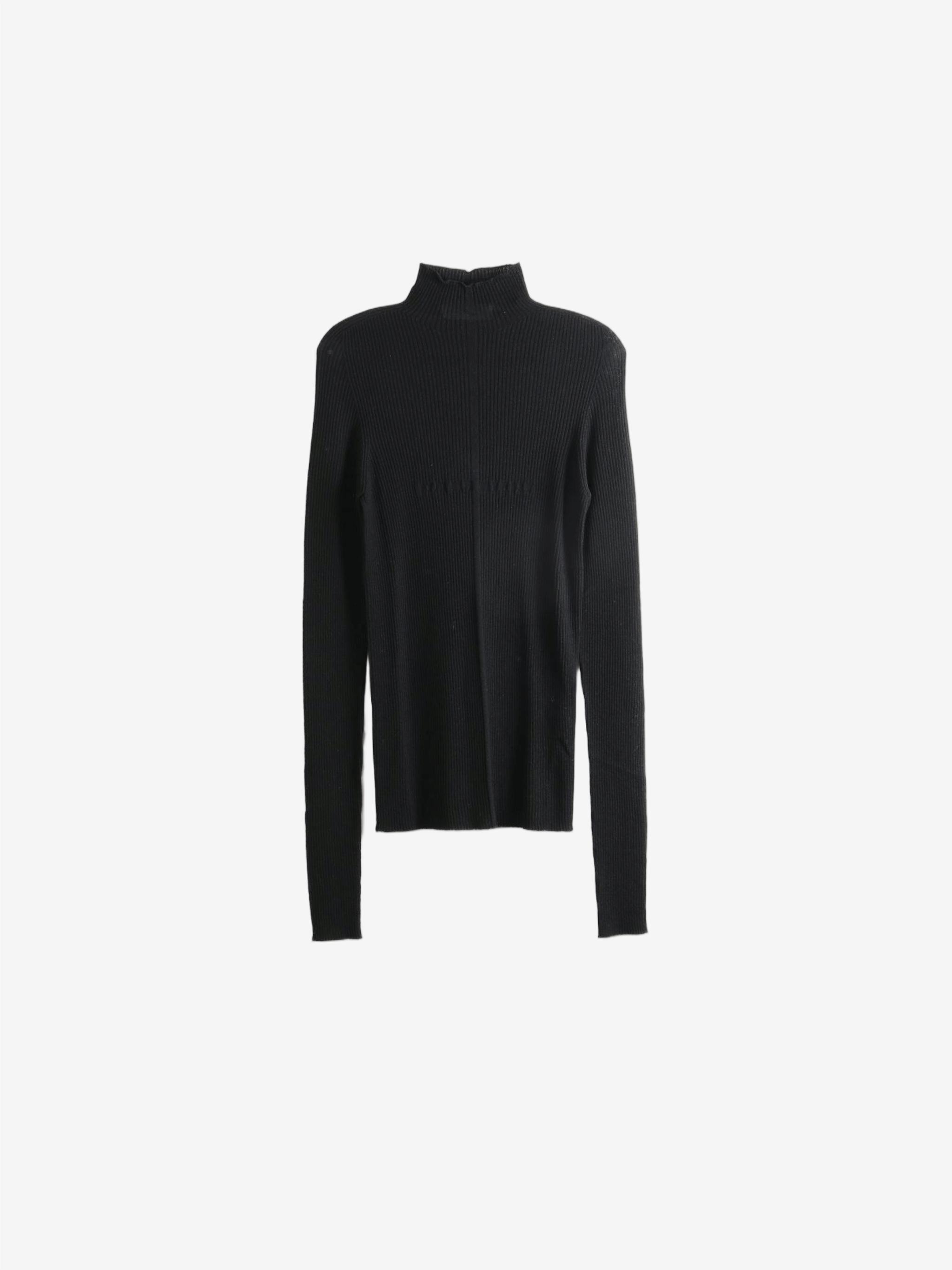 Black knitwear, front view