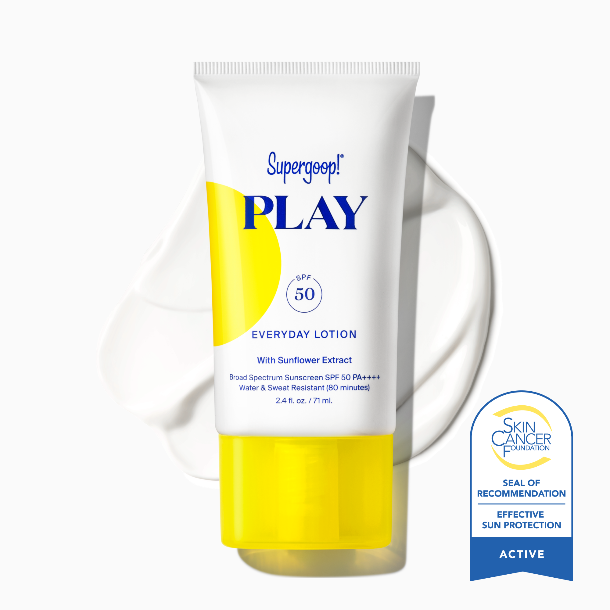 White lotion, front view