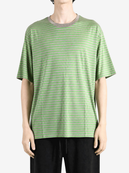 Green t-shirt, full body view