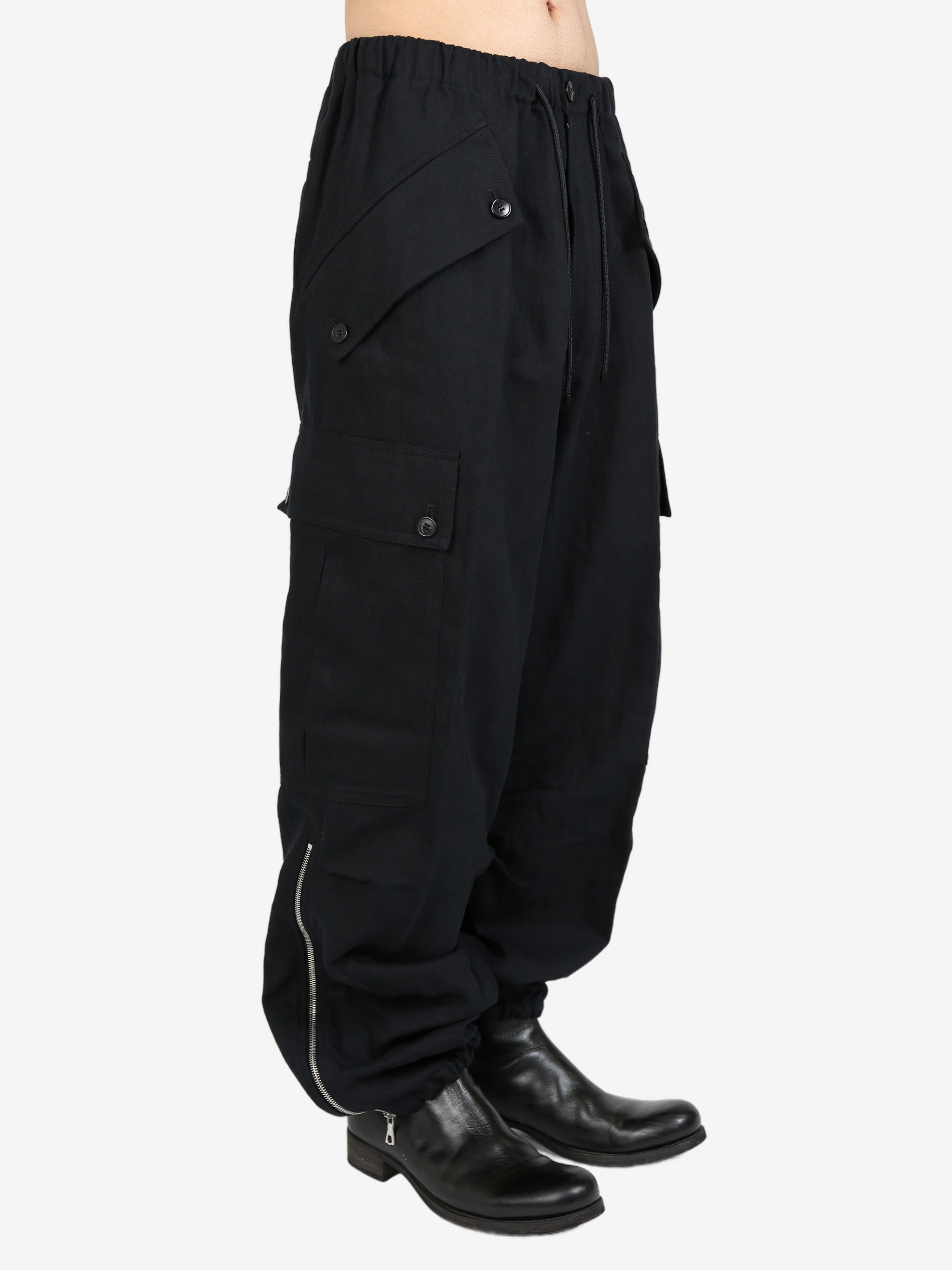 最終価格　DRIES VAN NOTEN 23aw cargo pants M DRIES VAN NOTEN - Men Drawstring Cargo Pants – Atelier New York