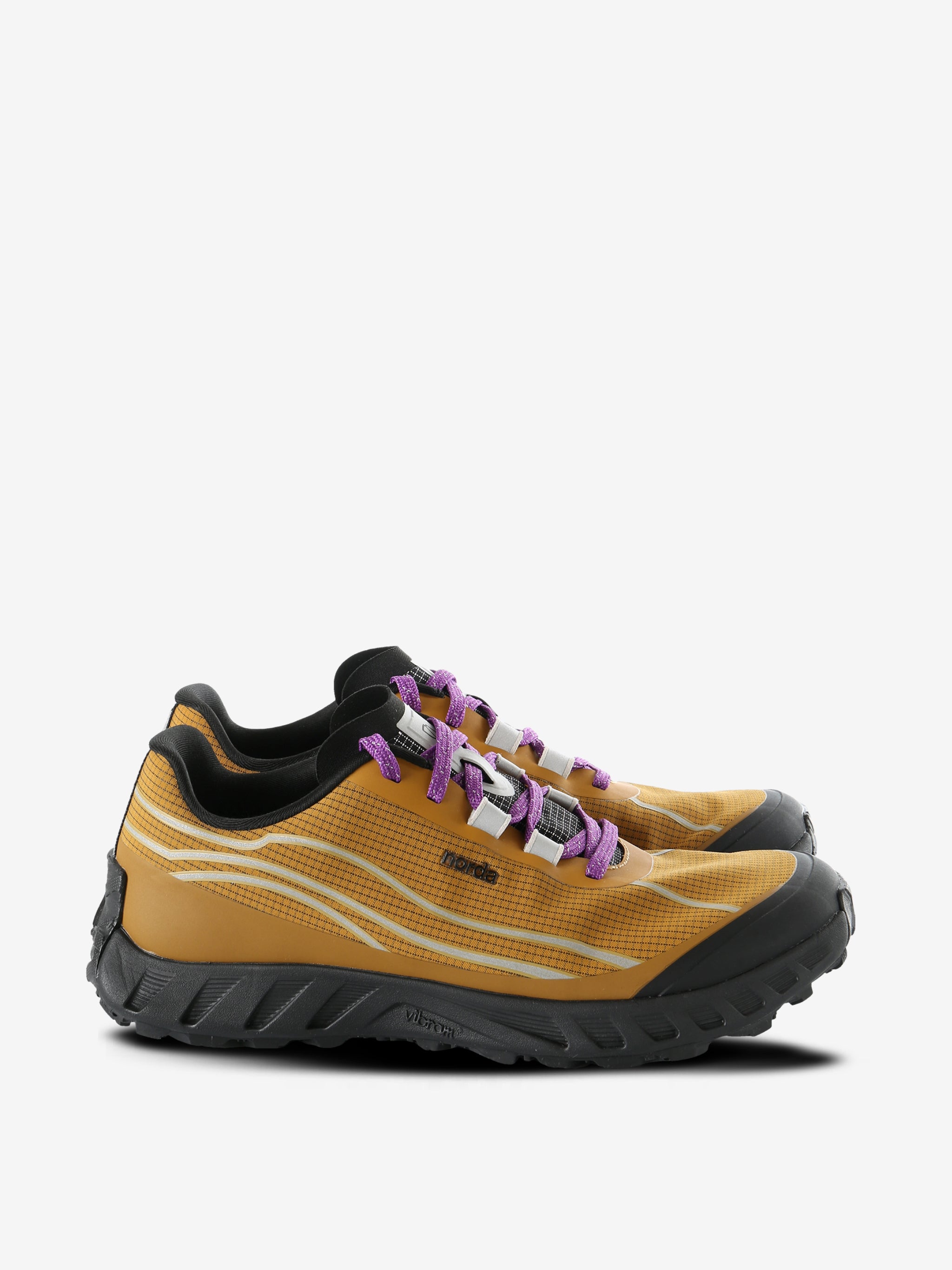 Yellow sneakers, front view