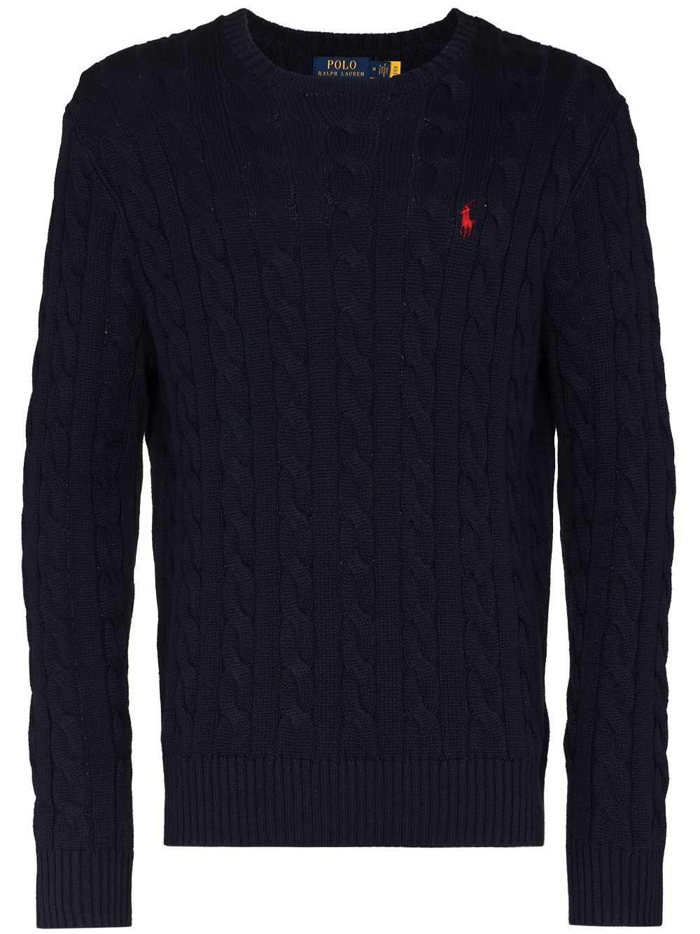 Navy pullover, front view