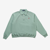 green sweatshirt, front view