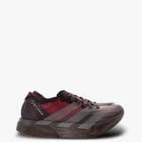 Burgundy shoes, front view