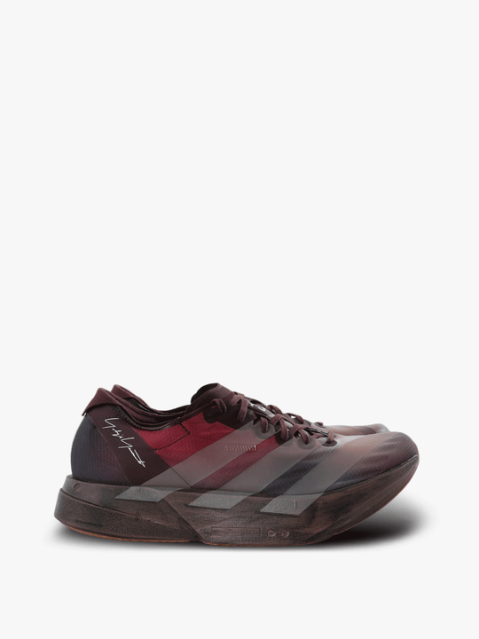 Burgundy shoes, front view