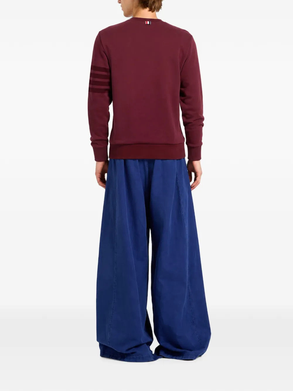 Burgundy knitwear, front view