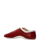 Red shoes, side view