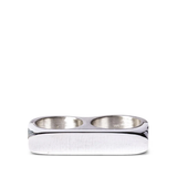 Close up of grey rings, showing texture of the sterling silver fabric