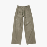 Green jeans, front view