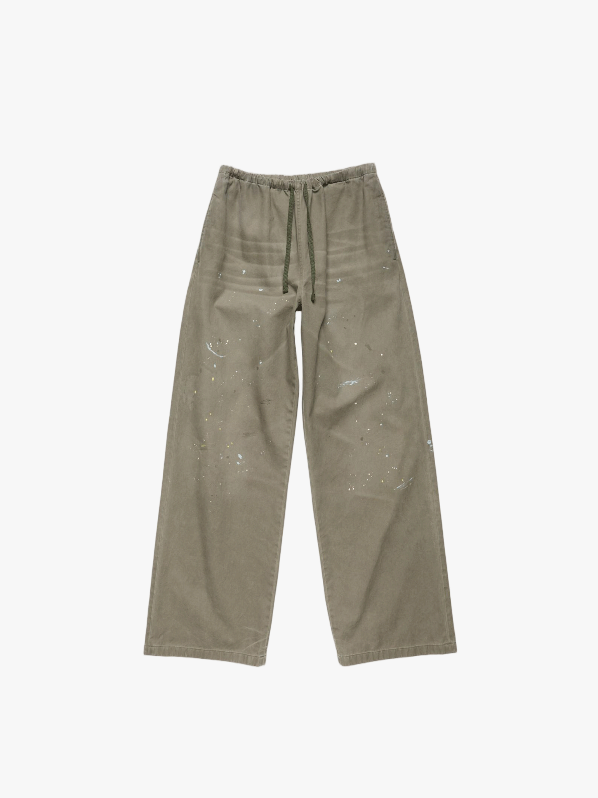 Green jeans, front view