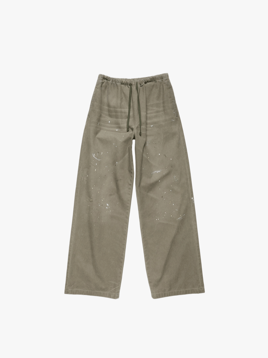 Green jeans, front view