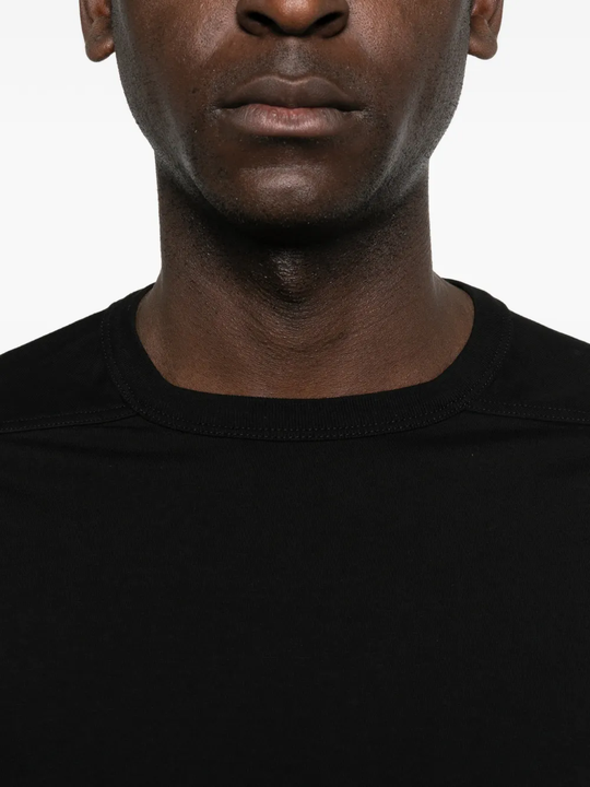 Close up of black shirt,showing texture of the cotton fabric