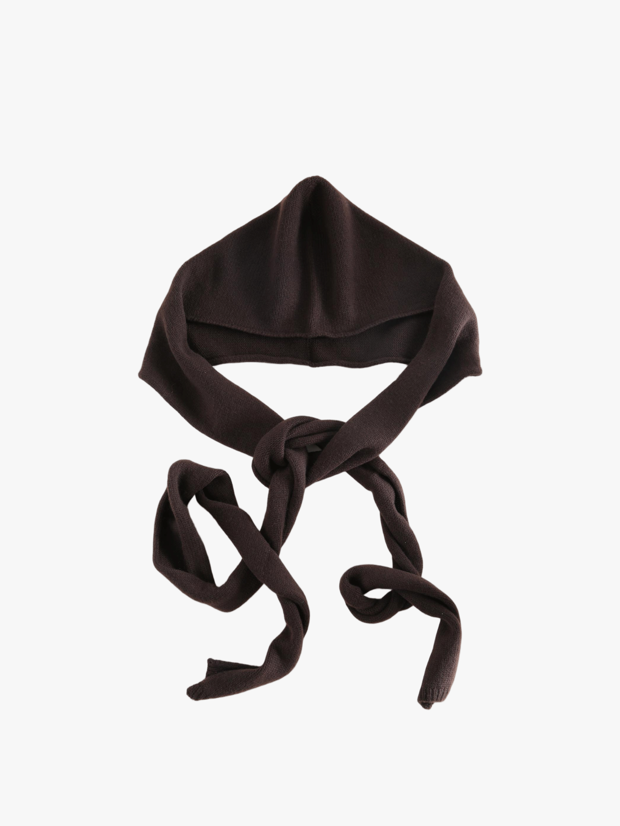 Brown scarf, front view