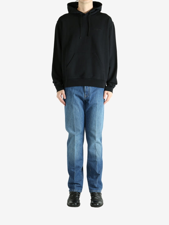 Black hoodie, full body view