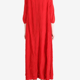 Red dress, full body view