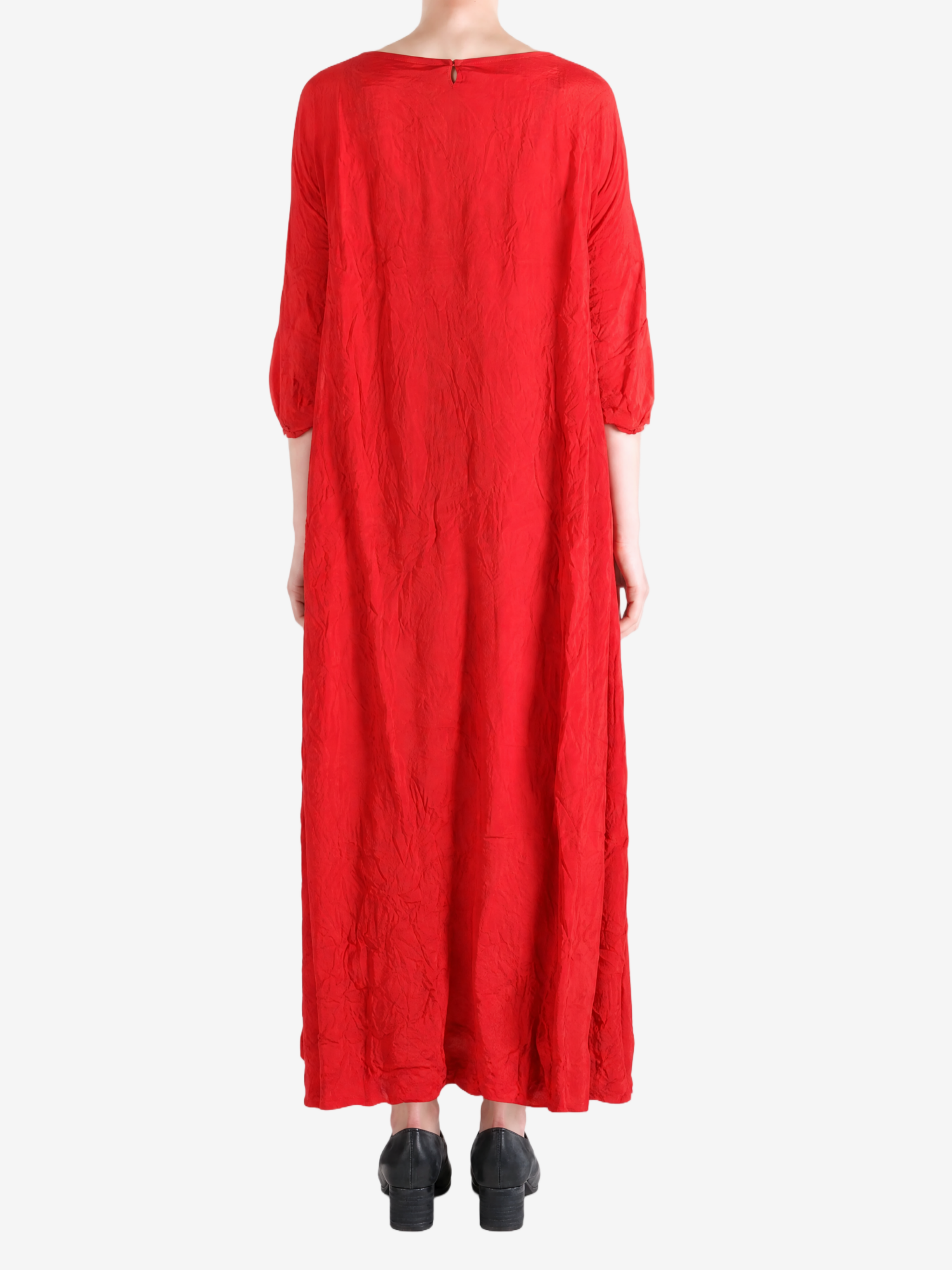 Red dress, full body view