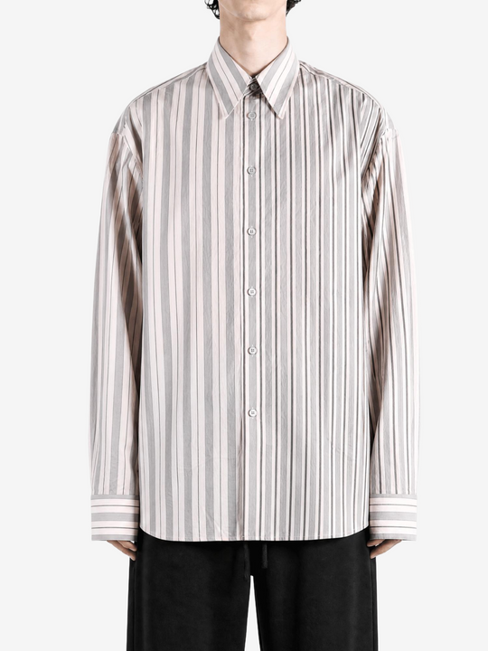 Grey shirt, full body view
