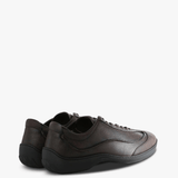 Brown shoes, back view