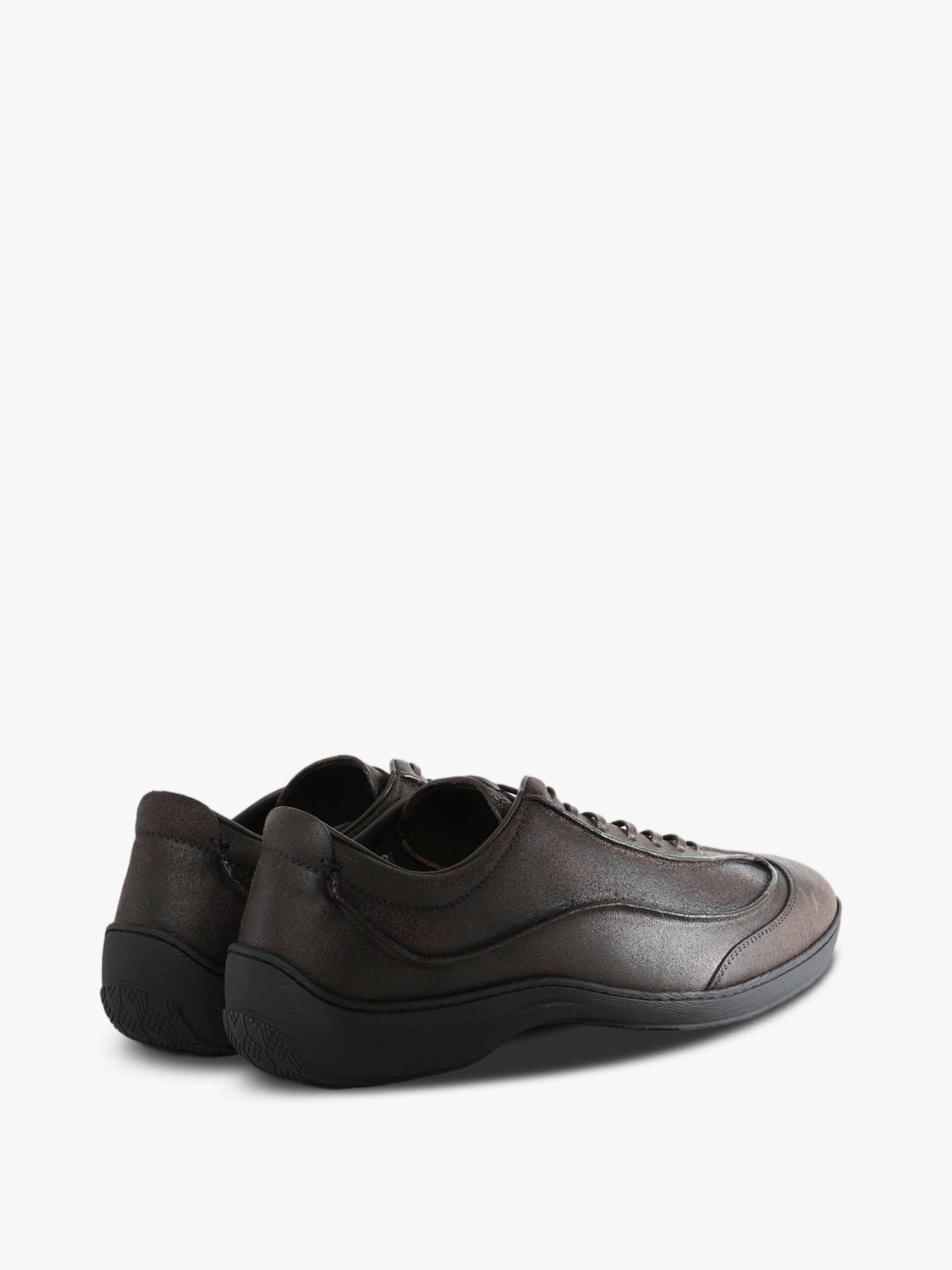 Brown shoes, back view