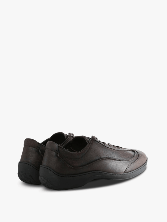 Brown shoes, back view