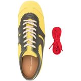 yellow shoes,top view