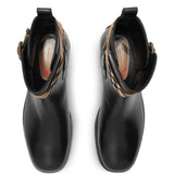 Black boots, front view