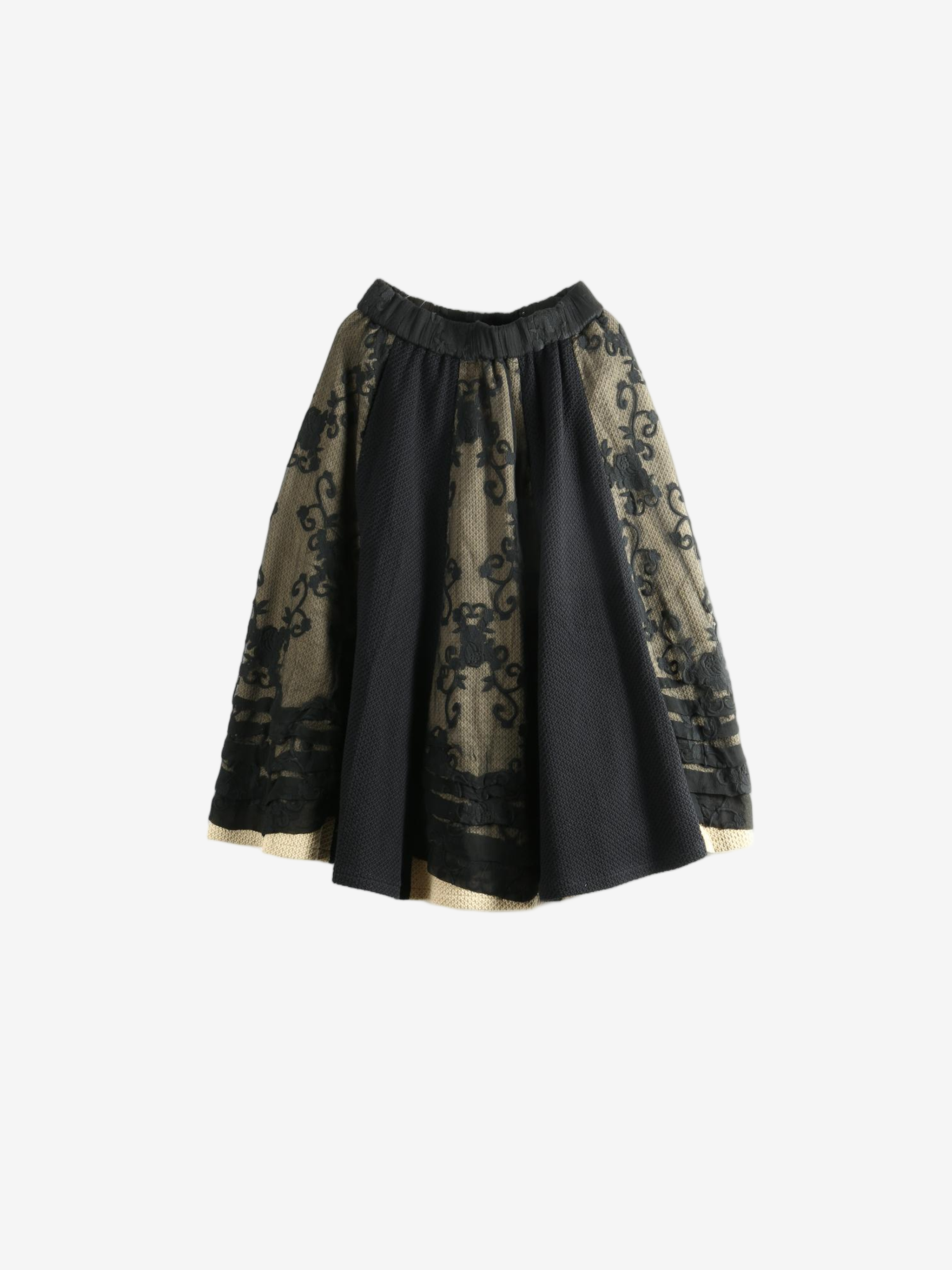 Black skirt, front view