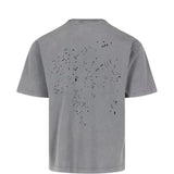 Grey t-shirt, back view