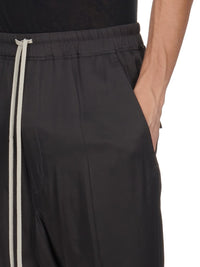 RICK OWENS - Men Charmeuse Drawstring Cropped Pants